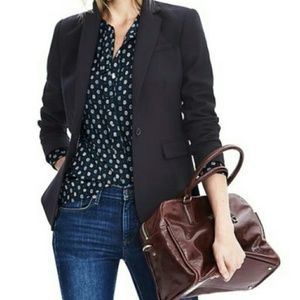 Banana Republic Navy Blazer, wool, Long Sleeve